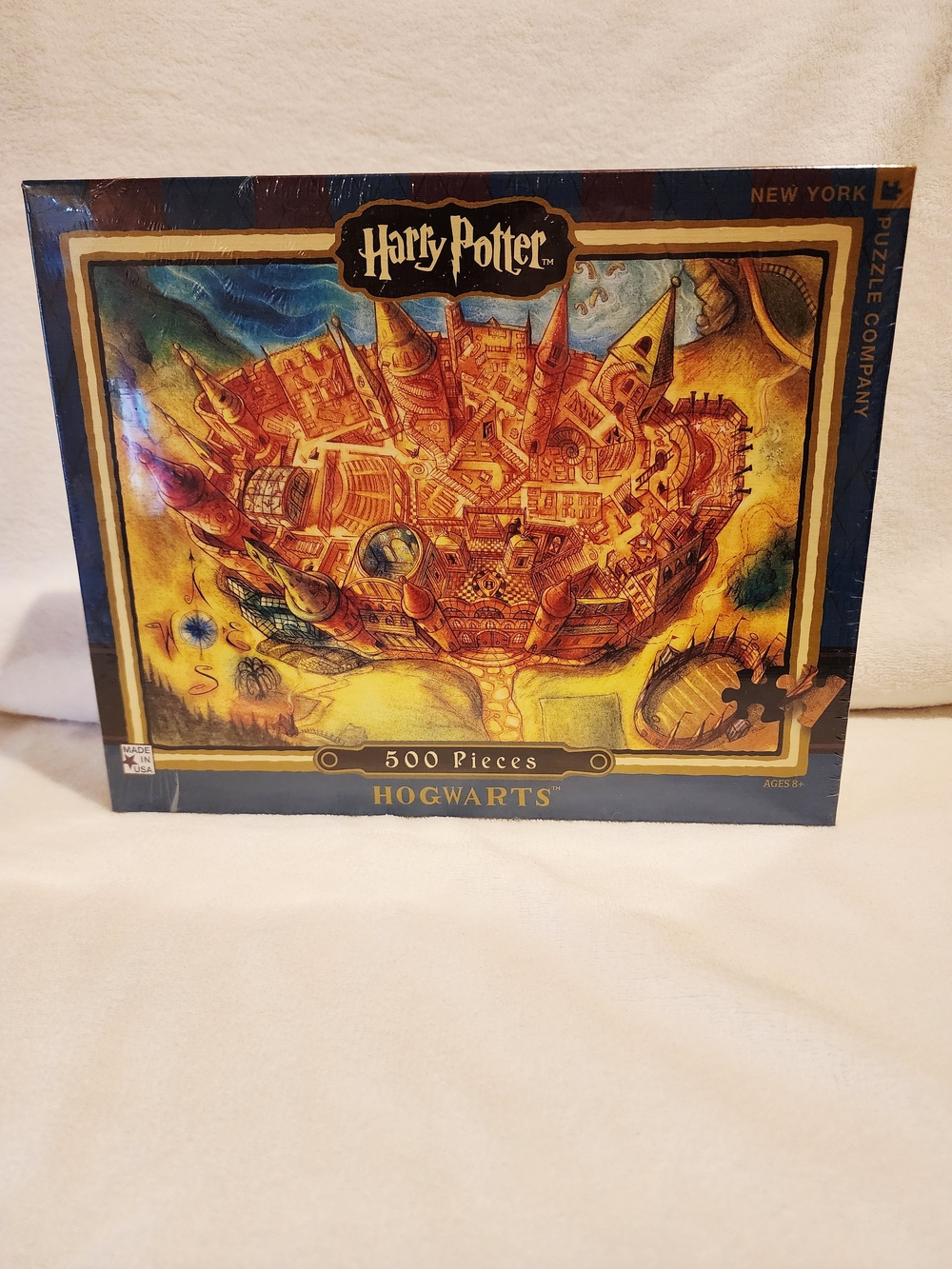 Warner Bros. Hogwarts 500-Piece Puzzle - Gold and Blue